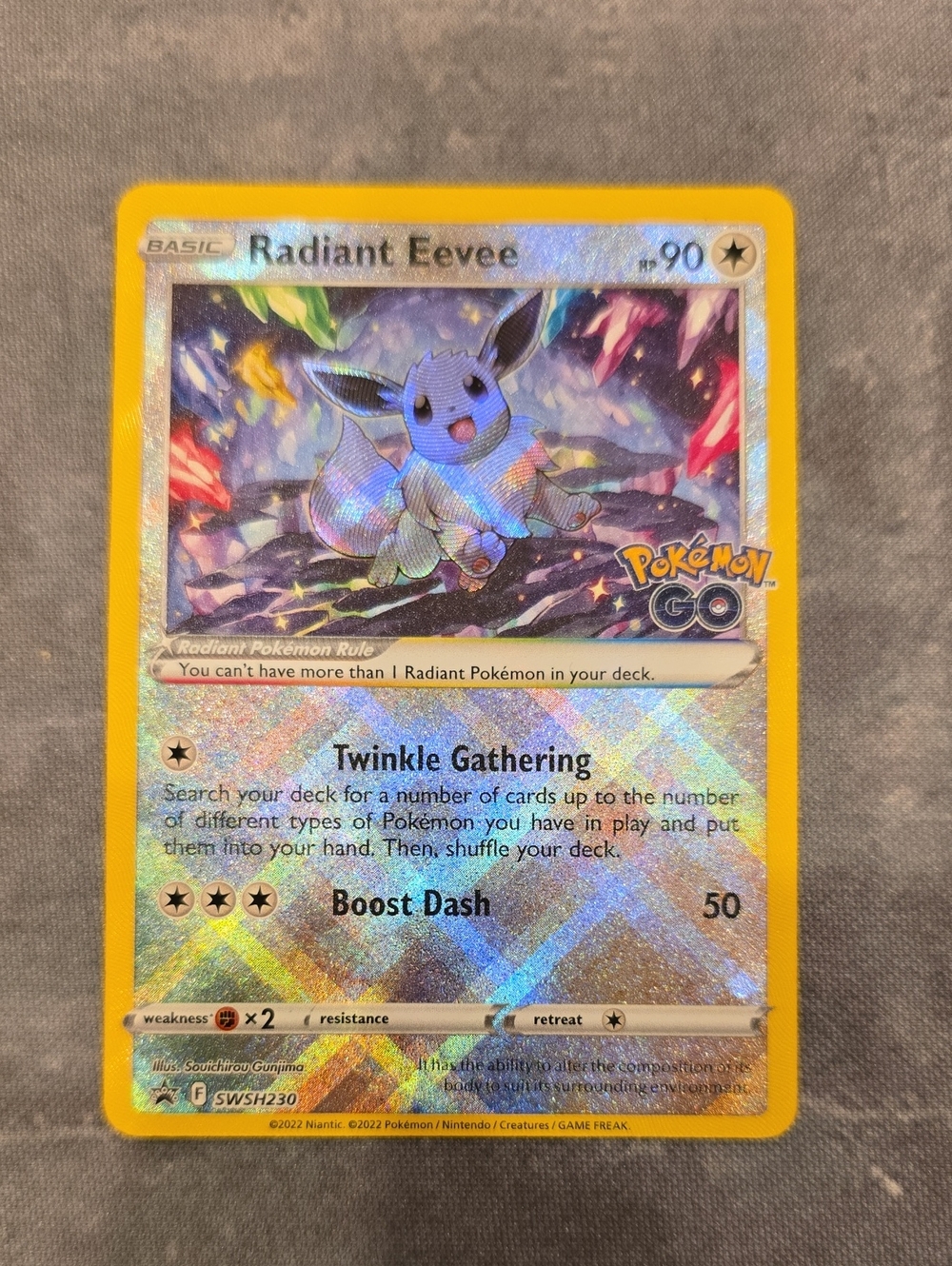 Radiant Eevee SWSH230 Sword & Shield Promo Pokemon TCG (Near Mint Condition)!